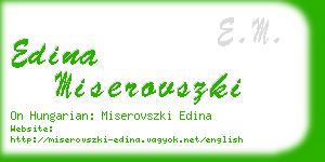 edina miserovszki business card